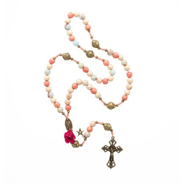 Terço Nossa Senhora de Guadalupe C/ Flor - Image 2