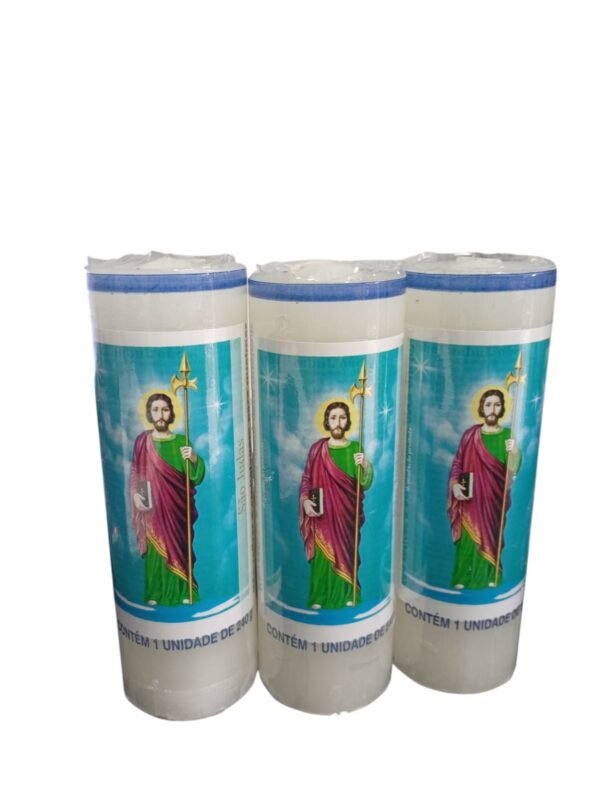 Vela Santinho 7 dias São Judas Tadeu kit 3 unidades